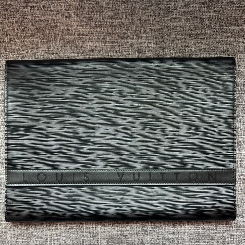 Louis Vuitton Black Epi Leather Business Clutch/ ComputerBag